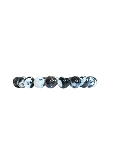 Orca Agate Mala