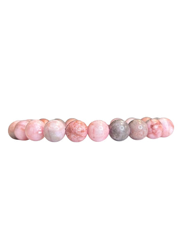 Pink Zebra Jasper Mala