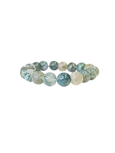 Moss Agate 10mm Mala