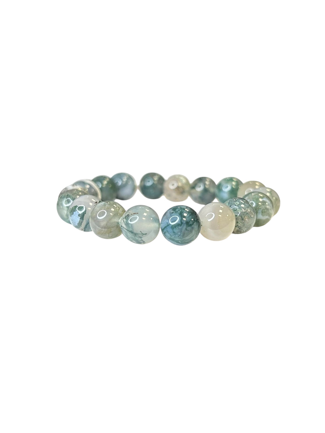 Moss Agate 10mm Mala