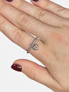 Heart Lock Sterling Silver Ring