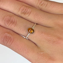 Textured Minimalist Gemstone Sterling Silver Rings