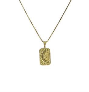 Large Moon Tag Necklace