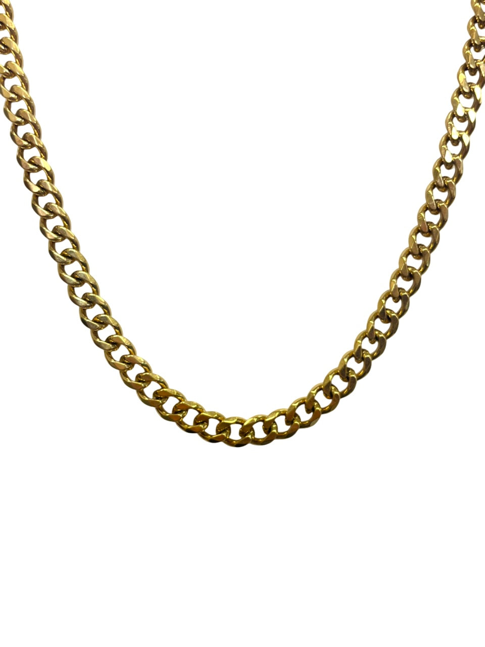 Simple Gold Curb Chain Thick