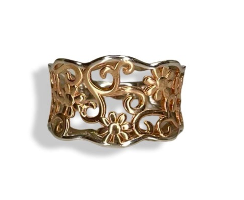 Rose Gold and Silver Sterling Silver Ring