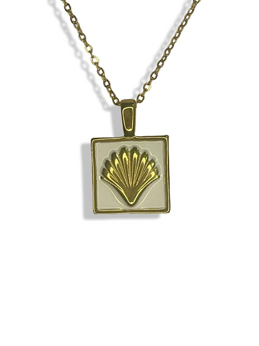 Calico Seashell Necklace