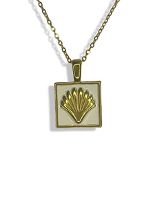 Calico Seashell Necklace