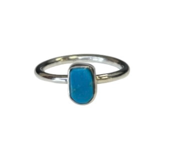 Raw Turquoise Sterling Silver Ring