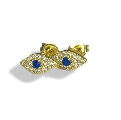 Evil Eye Rhinestone Studs
