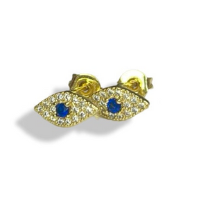 Evil Eye Rhinestone Studs