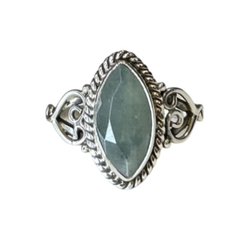 Estelle Aquamarine Sterling Silver Ring