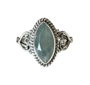 Estelle Aquamarine Sterling Silver Ring