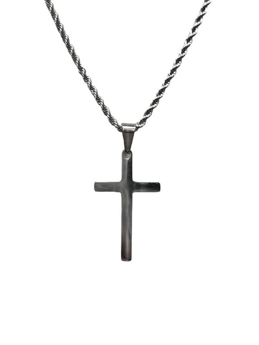 Simple Silver Cross Necklace