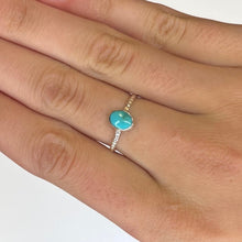Textured Minimalist Gemstone Sterling Silver Rings