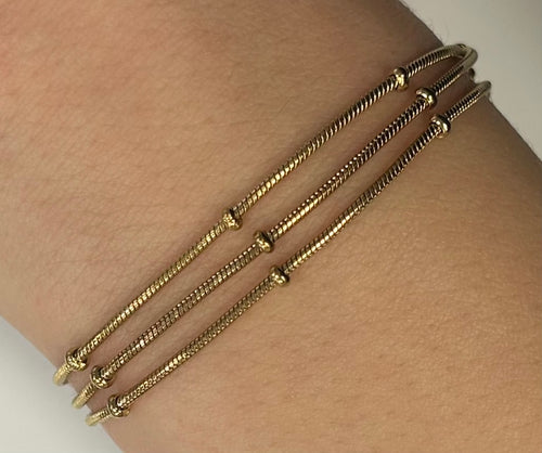 Triple Thread Gold Bracelet