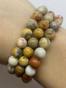 Crazy Lace Agate Mala