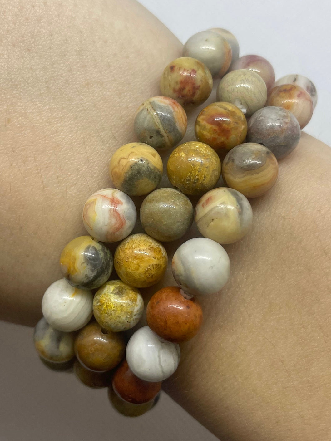 Crazy Lace Agate Mala