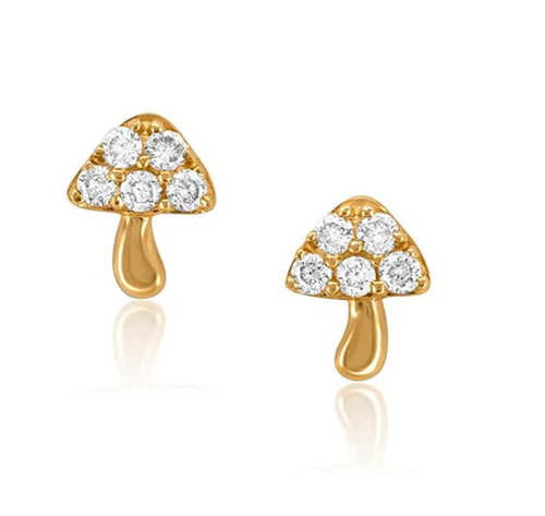 Mini CZ mushroom studs