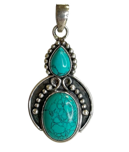 Turquoise Sterling Silver Pendant