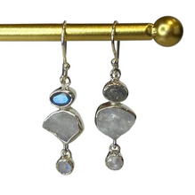 Layla Gemstone Raw and Polished Sterling Silver Earrings