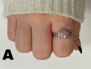 Rhodochrosite Sterling Silver Ring