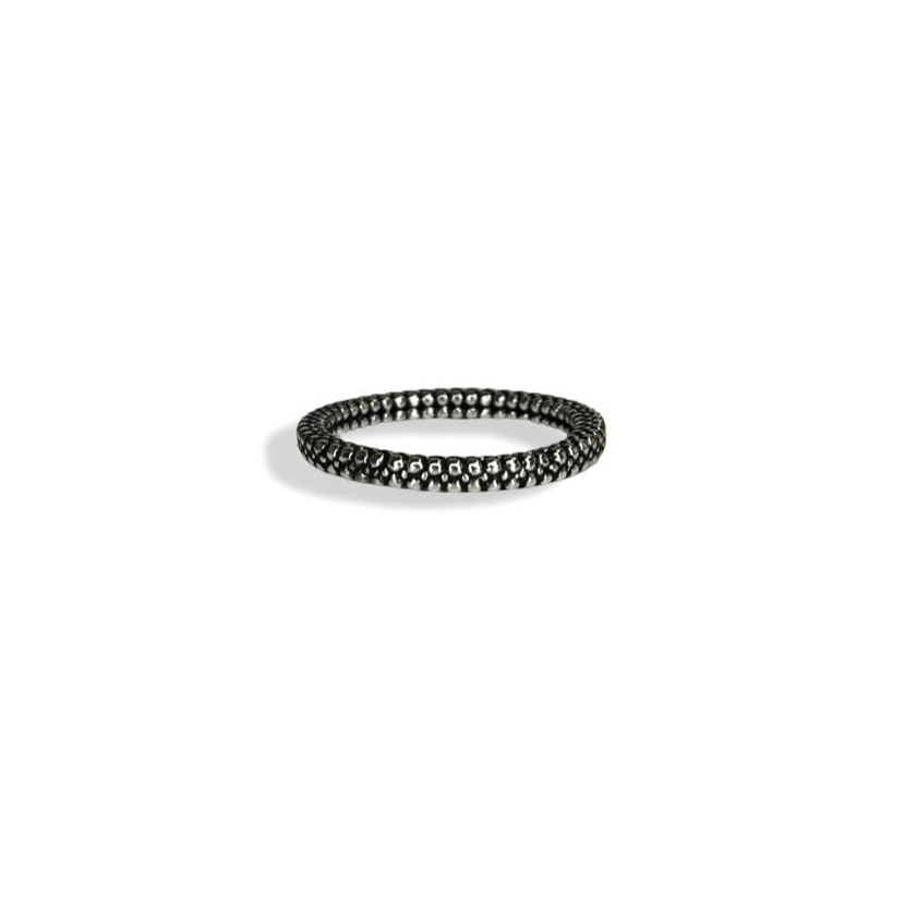 Snake Skin Sterling Silver Ring