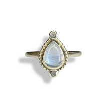 Tia Moonstone Fancy Sterling Silver Ring