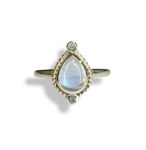 Tia Moonstone Fancy Sterling Silver Ring