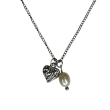 Elegant Heart and Pearl Necklace