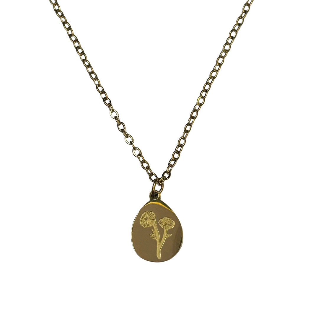 Teardrop Flower Necklace