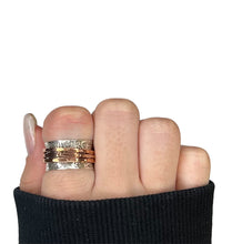 Copper Sterling Silver Meditation Ring