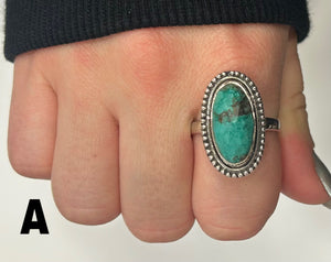 Turquoise Oval Sterling Silver Ring