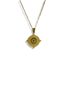 Rhinestone Medallion Necklace
