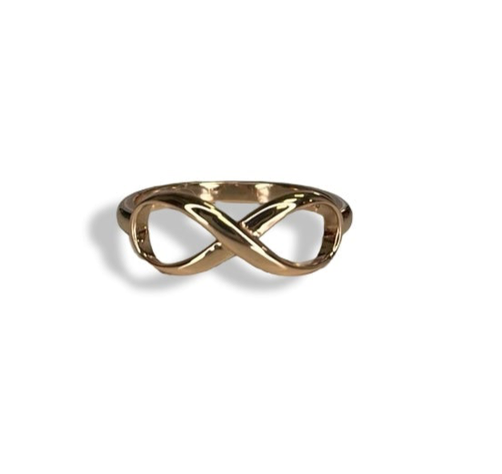 Infinity Gold And Rose Gold Sterling Silver Ring