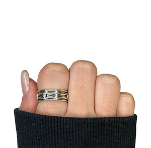 Wave Sterling Silver Meditation Ring