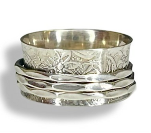 The Tiana - Solid Sterling Silver Meditation Ring