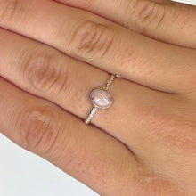 Textured Minimalist Gemstone Sterling Silver Rings