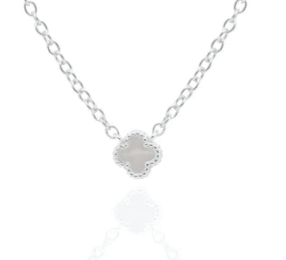Minimalist Sterling Clover Necklace