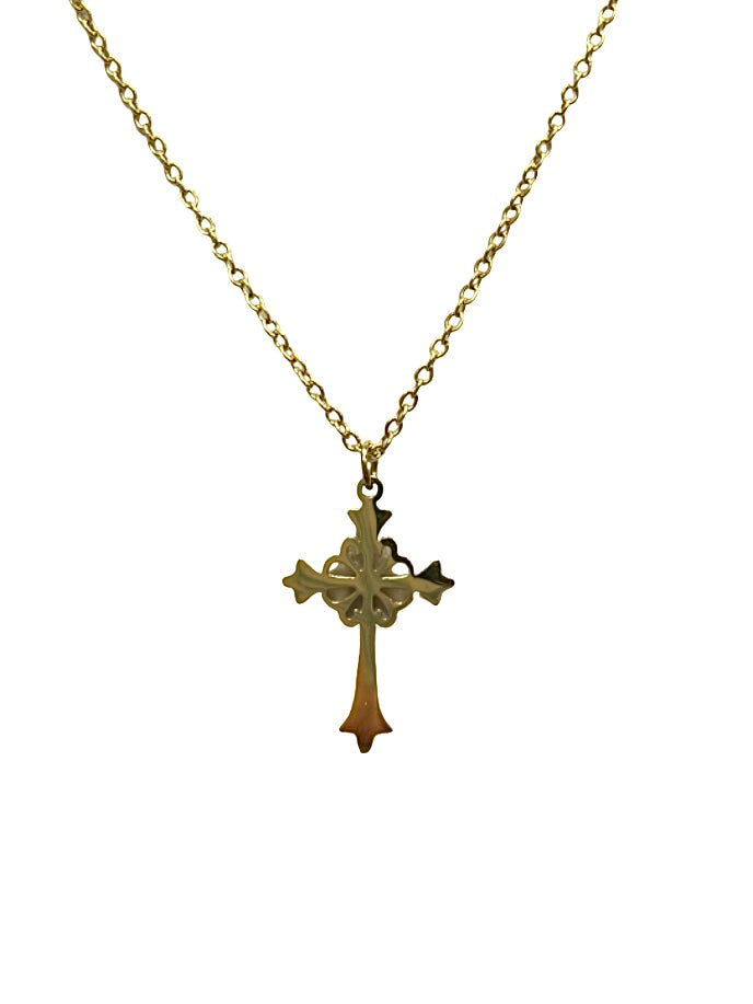 Detailed Cross Necklace