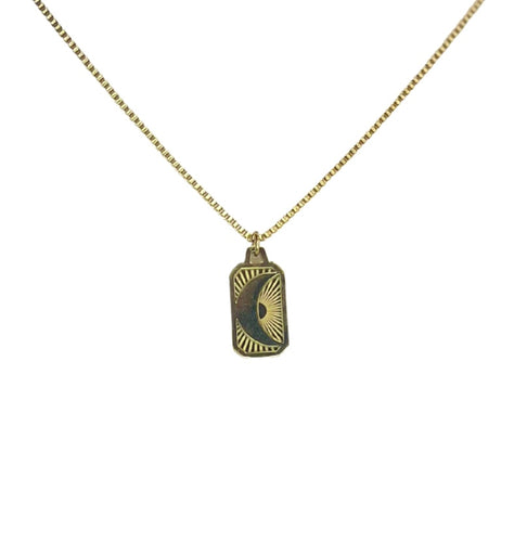 Moon Tag Necklace