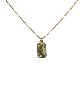 Moon Tag Necklace