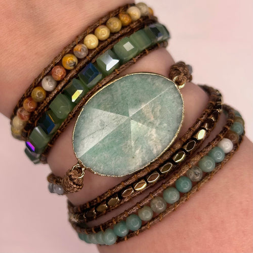 Amazonite Wrap Bracelet