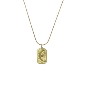 Large Moon Tag Necklace