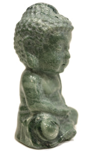 Green Jade Buddha Carving Large