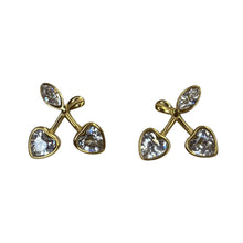 Rhinestone Cherry Studs