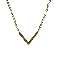 Rhinestone V Necklace