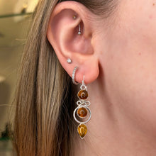Harper Amber Sterling Silver Earrings