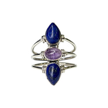 Riley Lapis Lazuli Mixed Sterling Silver Ring