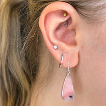 Pink Opal Sterling Silver Earrings
