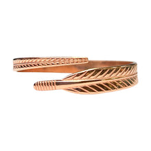 Copper Feather Wrap Bracelet